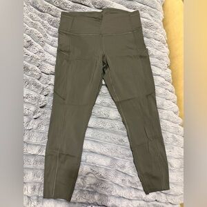 Lululemon Athletica olive Green Leggings 25"